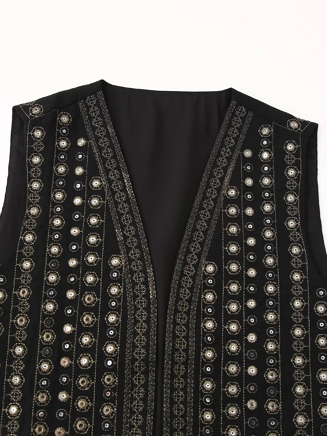 Glittery Embellished Festival Vest