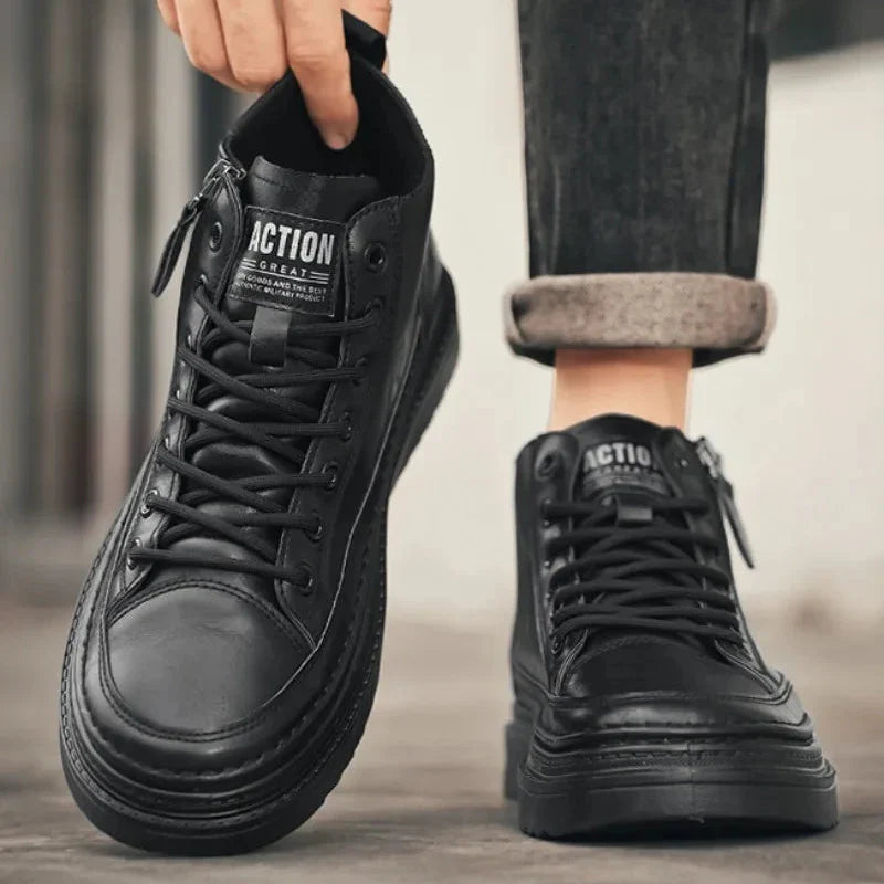 Men's Leather Sneakers Gladiator Style