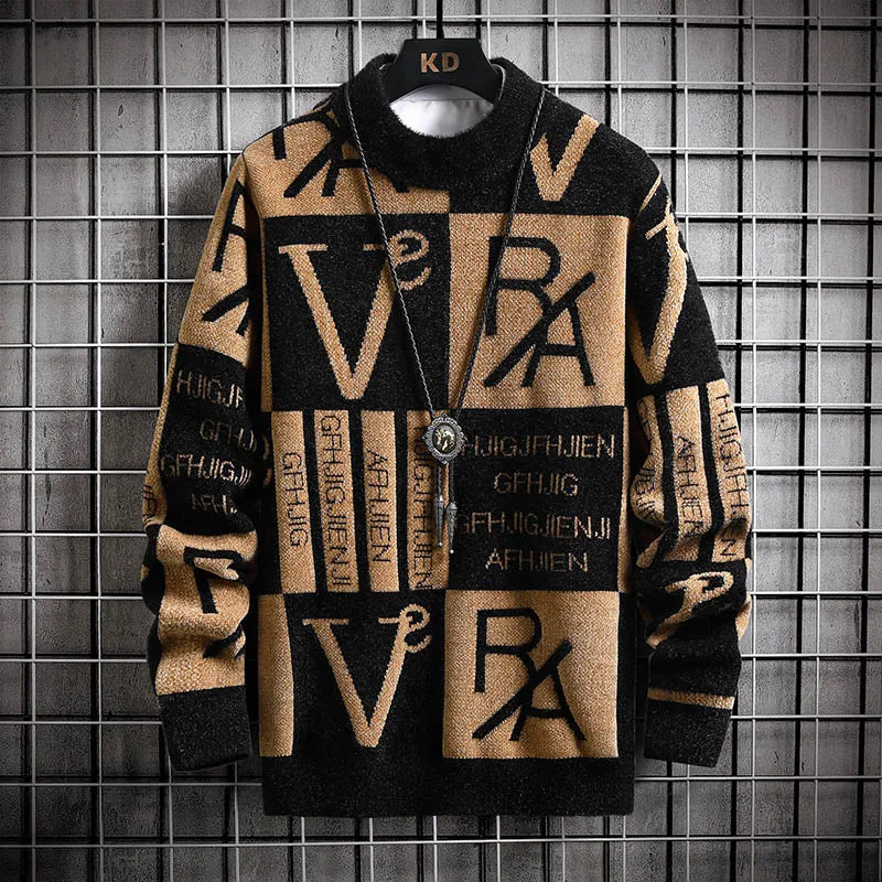 Colorful Graphic Pattern Crew Sweater