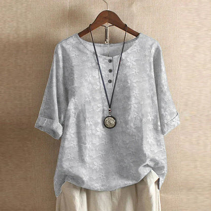 Women's Retro Print Blouse
