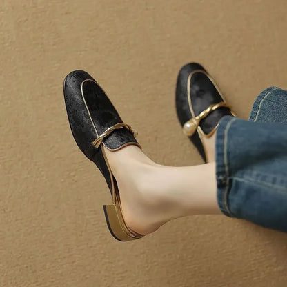 Women's Floral Square Toe Sandals