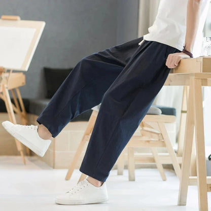 Casual Comfortable Elastic Waist Trousers