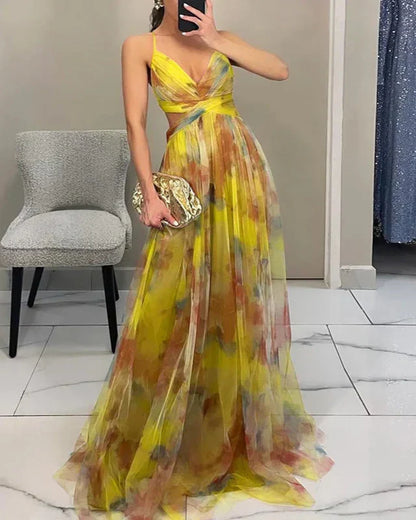 Women's Sleeveless Floral Maxi Dress