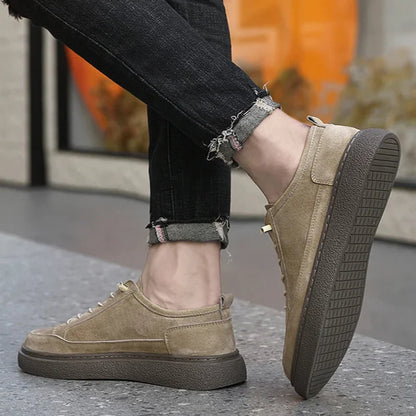 Authentic Leather Low Top Sneakers