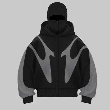 Warm Fleece Face Mask Hoodie
