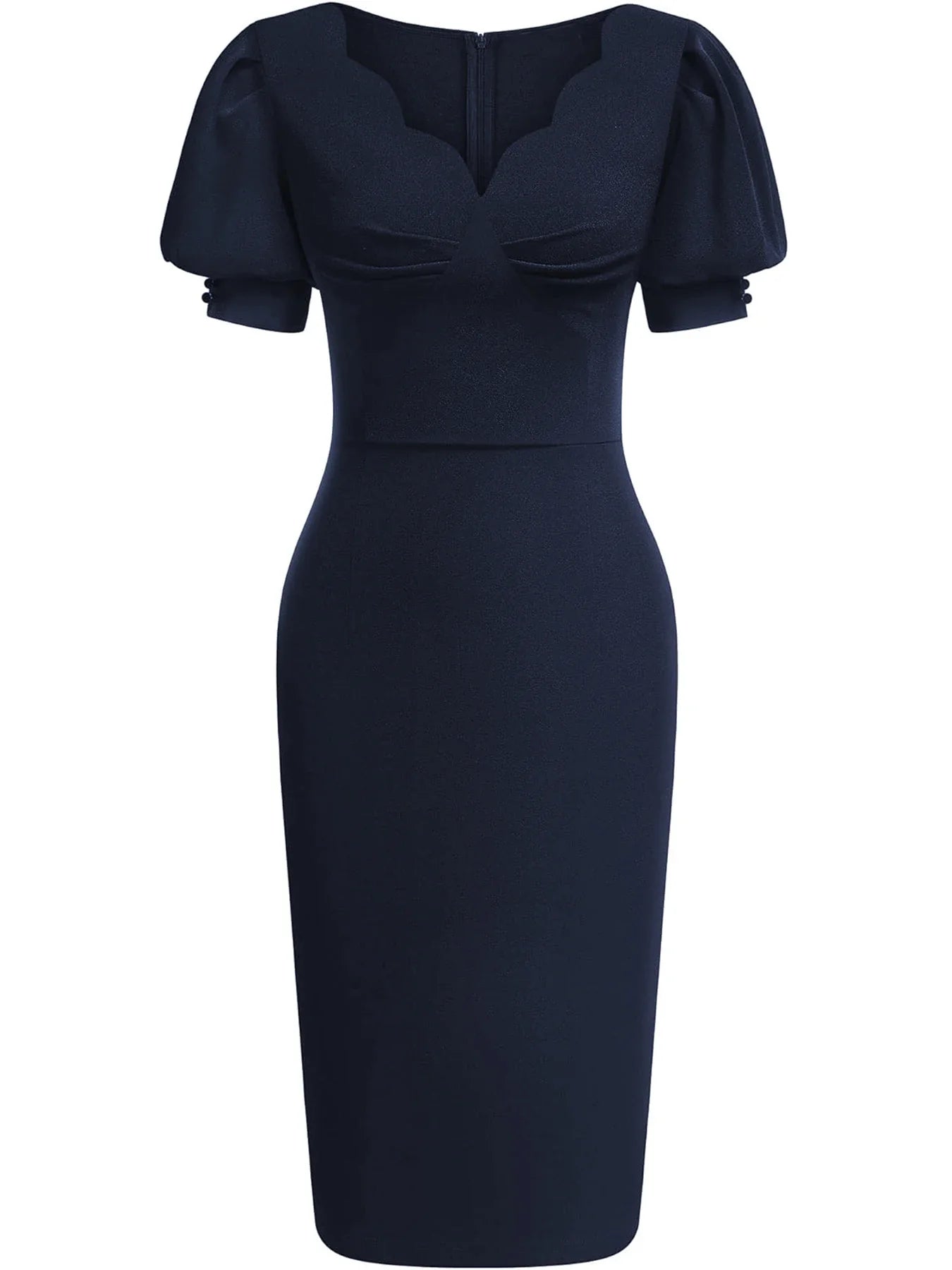 Women's V-Neck Midi Work Dress