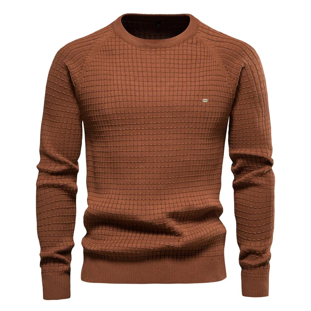 Classic Men's Patterned Crew Sweater