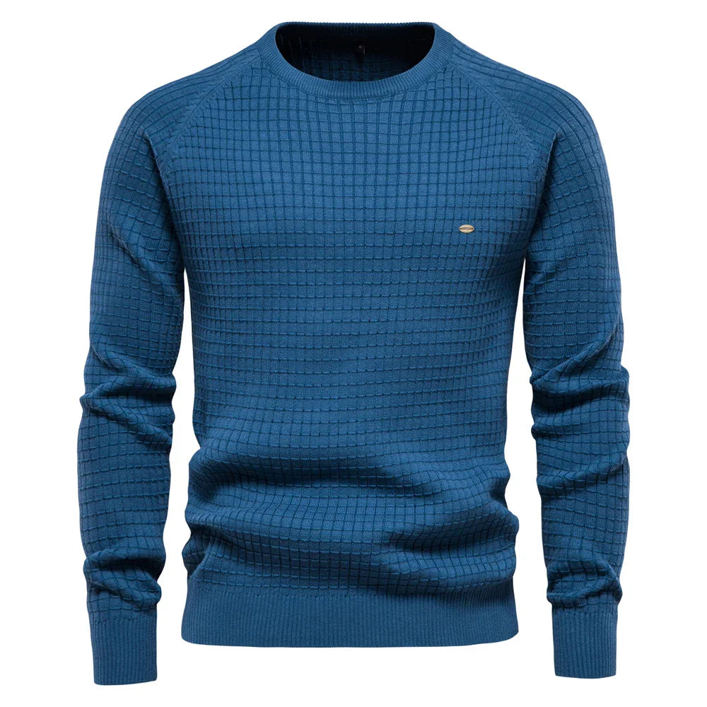 Men's Grid Pattern Sweater - VibreMode