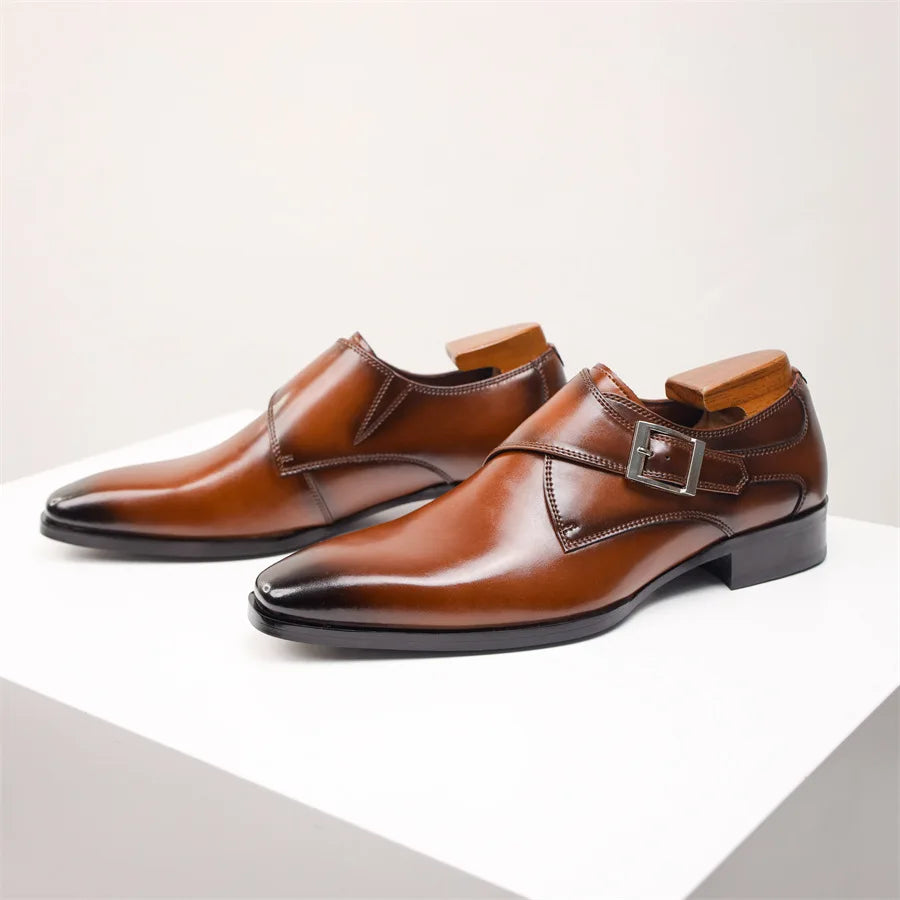 Men's Dress Shoes Single Buckle Strap - VibreMode