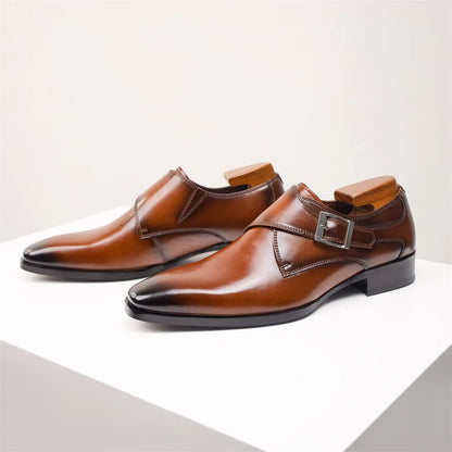 Men's Dress Shoes Single Buckle Strap - VibreMode