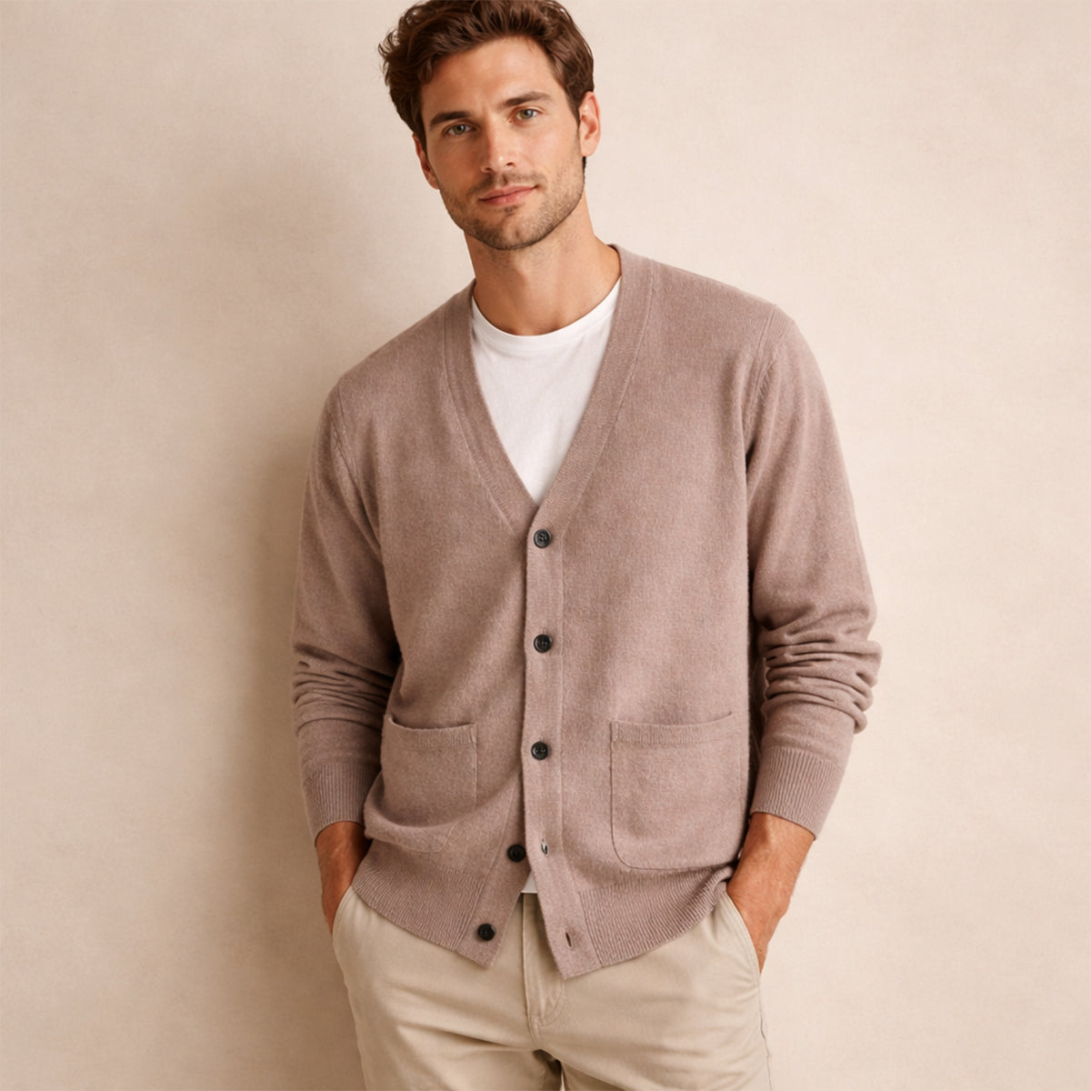 Men's 100% Cashmere Cardigan