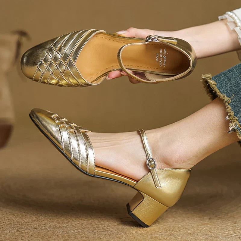 Luxurious Real Leather High Heels