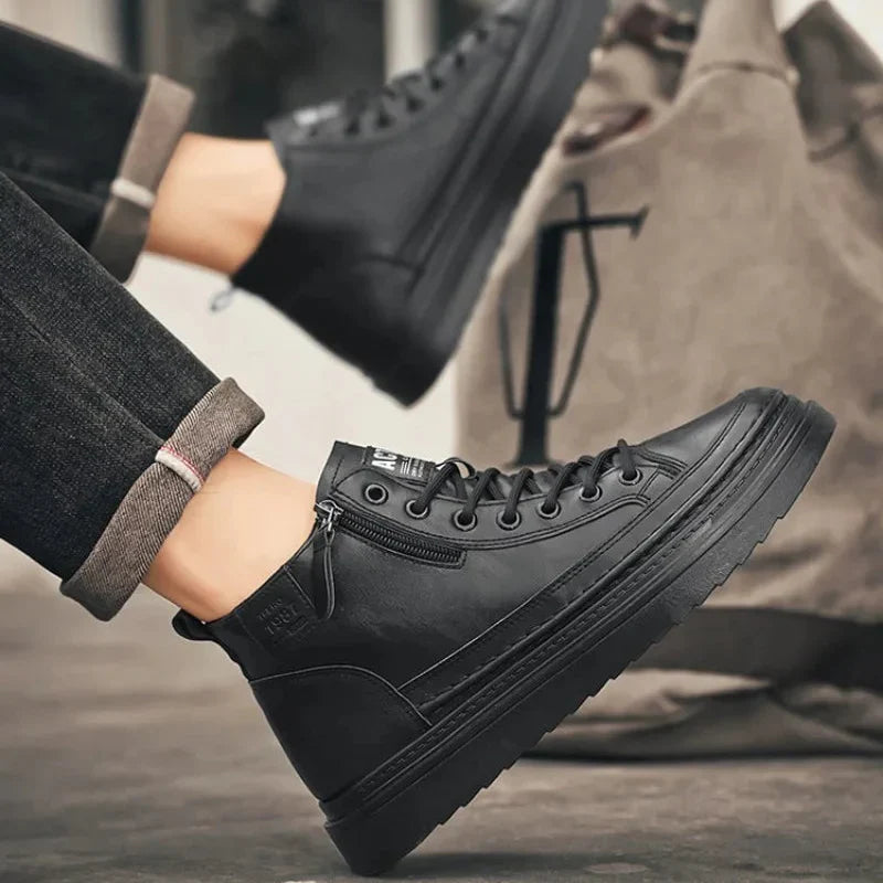 Men's Leather Sneakers Gladiator Style