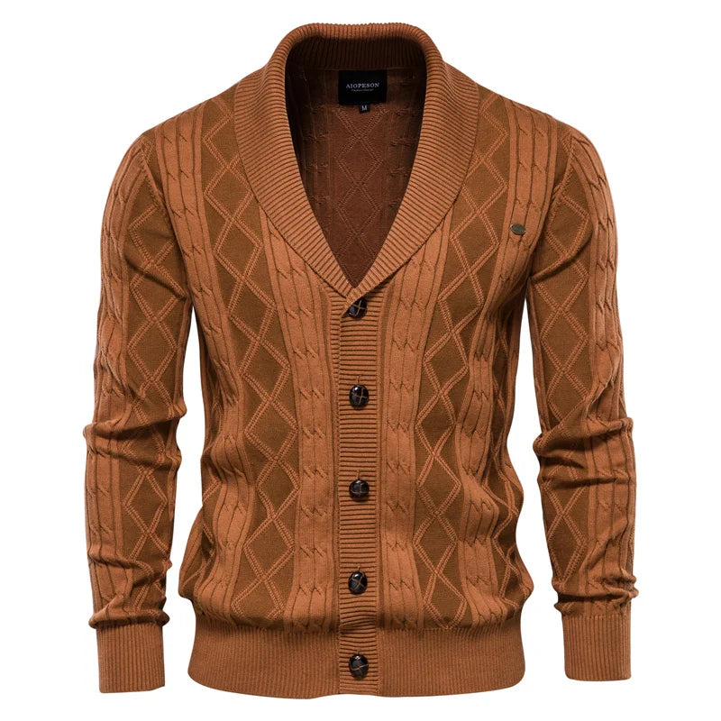 Men's Buttoned Cardigan Sweater