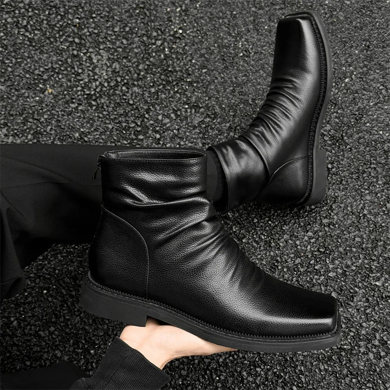 Brunello Men's Leather Ankle Boot