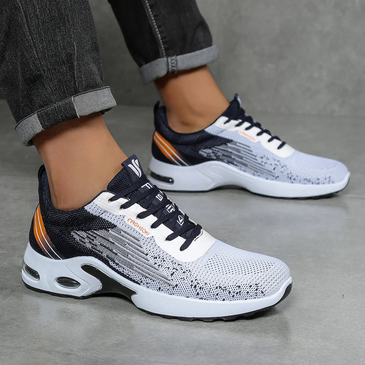 Comfortable Supportive Athletic Shoes Air Cushion Mesh Sneakers - VibreMode
