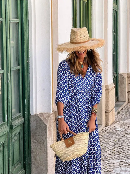 Women's Boho Floral Maxi Dress