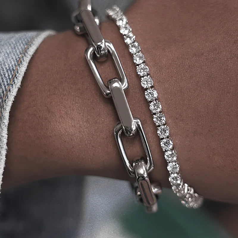 Titan Men's Stainless Steel Chain Bracelet