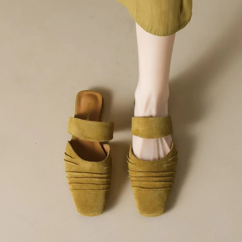 Women's Square Toe Mule Sandals