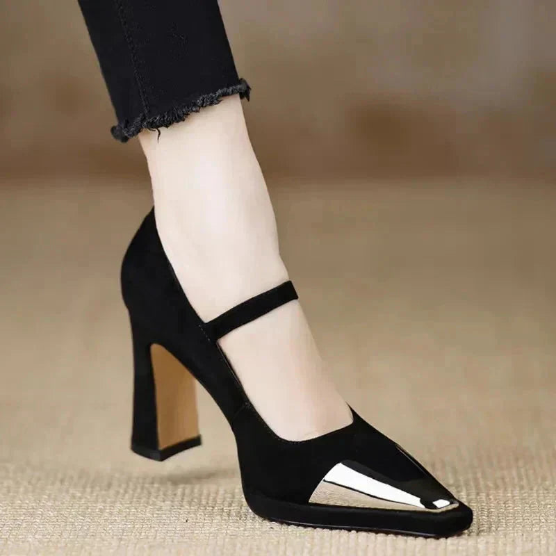 Elegant Women's Block Heel Mary Jane Pumps