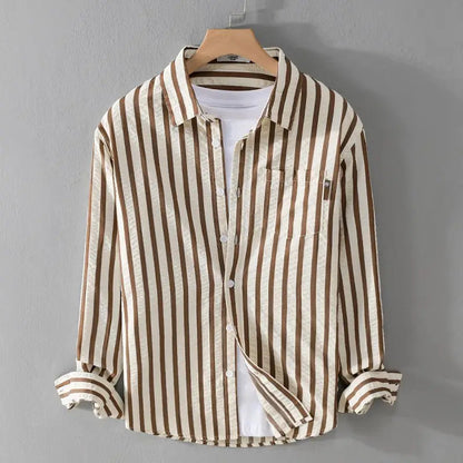 Niels Men's Striped Button Down Cotton Shirt