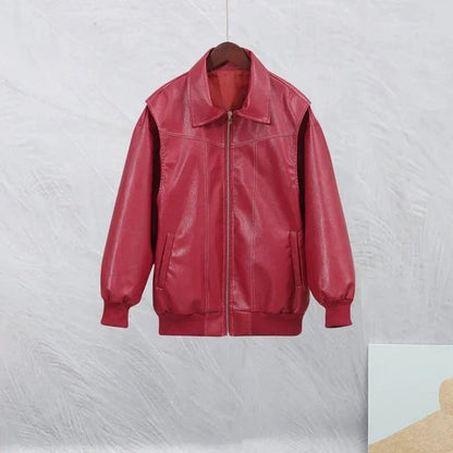 Women's Leather Jacket Durable Black