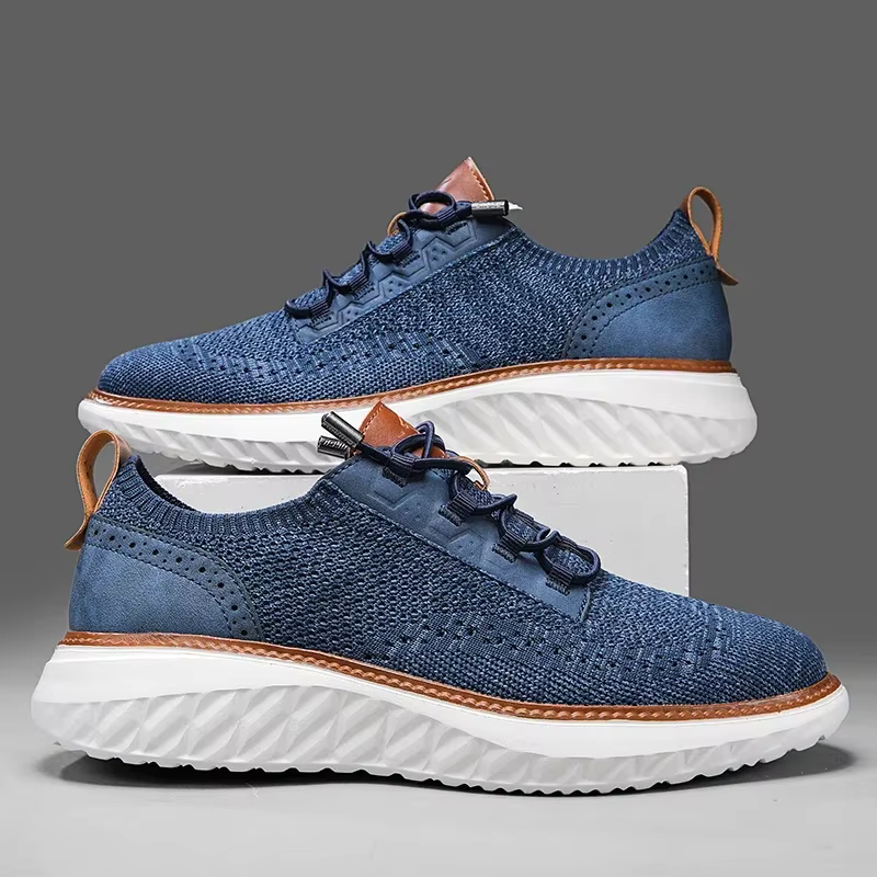 Men's Lace-Up Sneakers Panel Detail