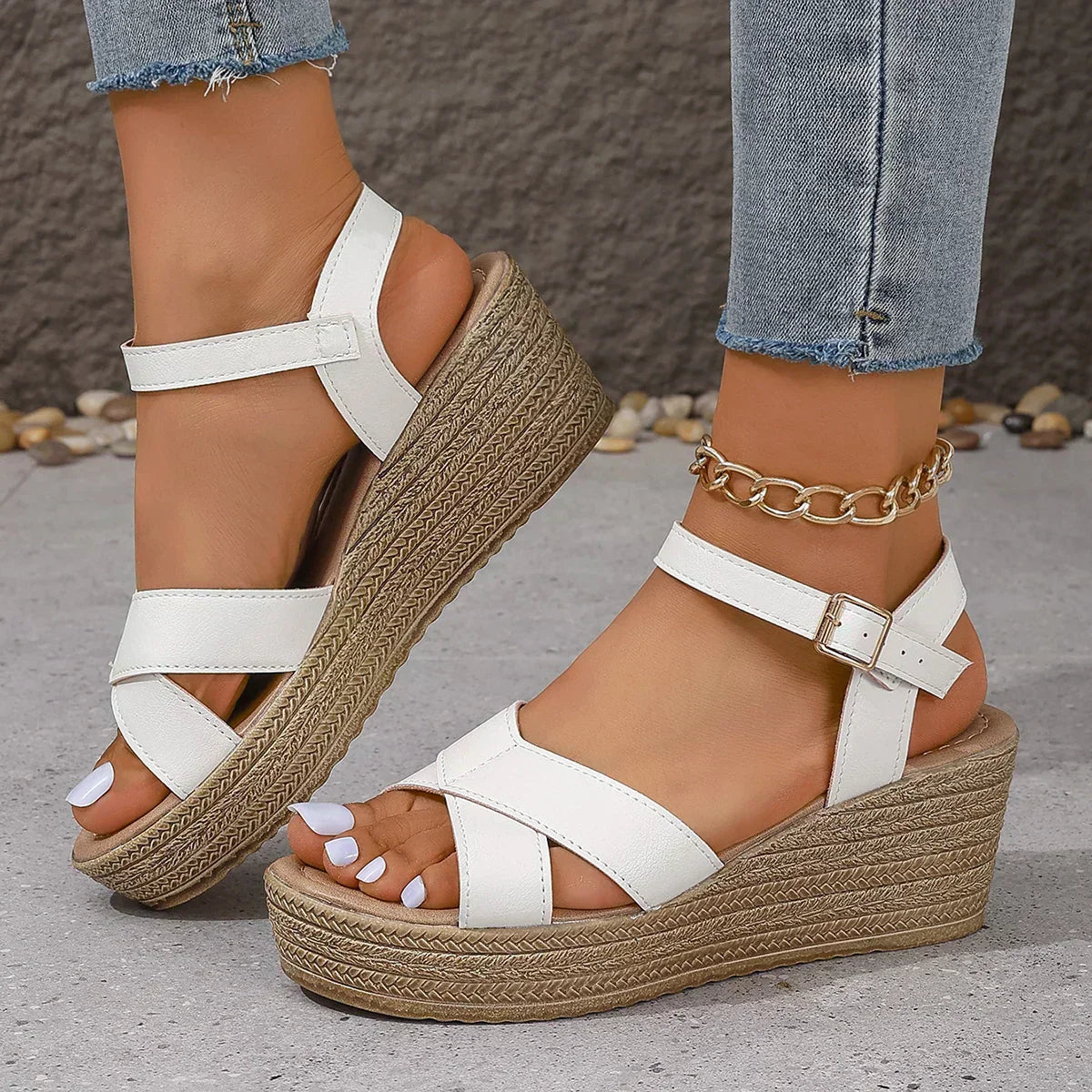 Brown Women's High Heel Sandals