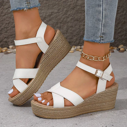 Women's Wedge Sandals Brown