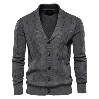 Classic Men's Button Front Sweater