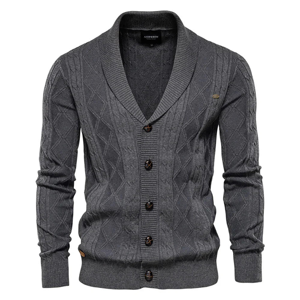 Men's Buttoned Cardigan Sweater