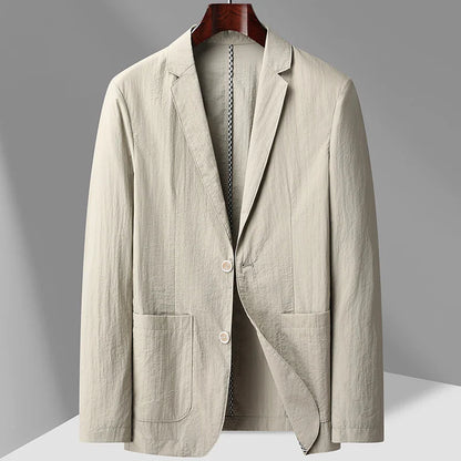 Mens Linen Blazer Marino Meadow