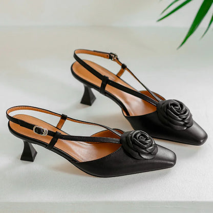 Real Leather Sling Back Shoes