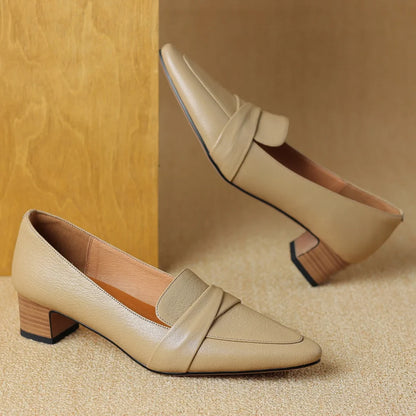 Authentic Black Leather High Heels