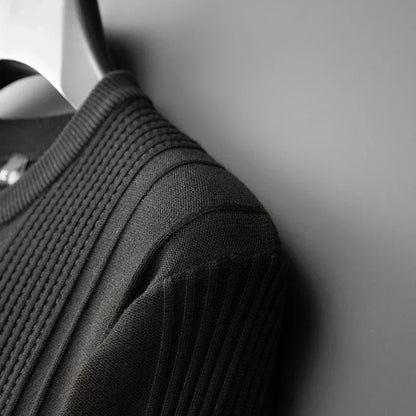 Thick Cable Knit Crew Sweater