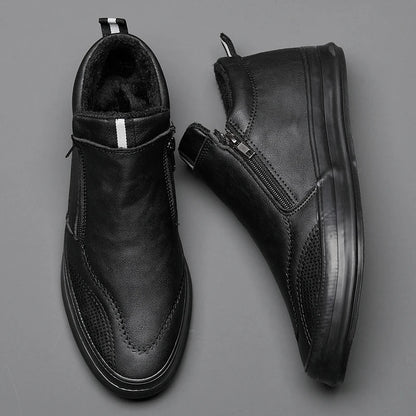 Nirvana Men's Leather Sneakers Black