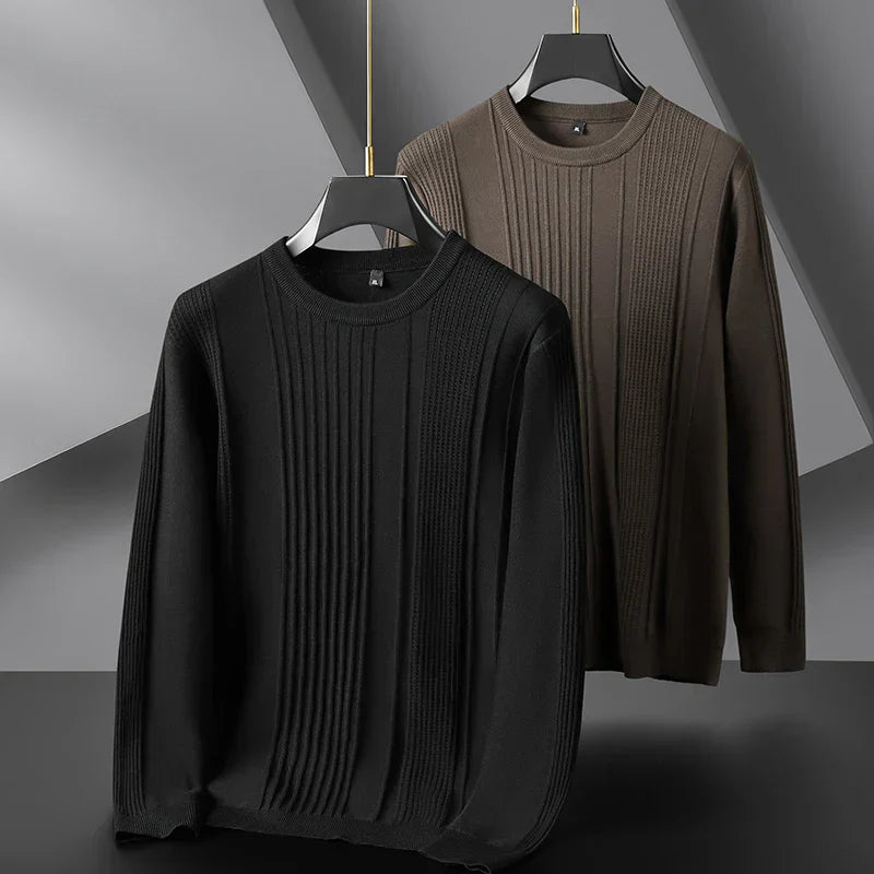 Thick Cable Knit Crew Sweater