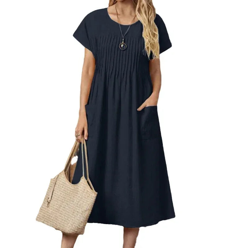 Relaxed Fit Knee Length Summer Dress