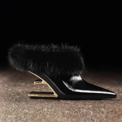 Alvina Women's Furry High Heels