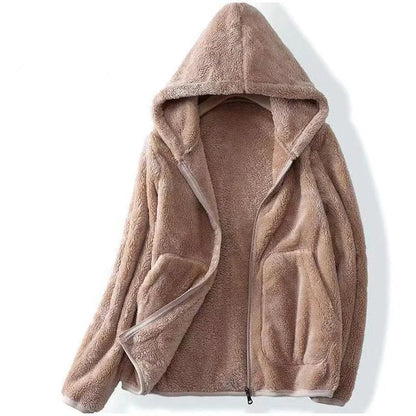 Women's Relaxed Fit Zip-Up Hoodie Cozy Comfort - VibreMode