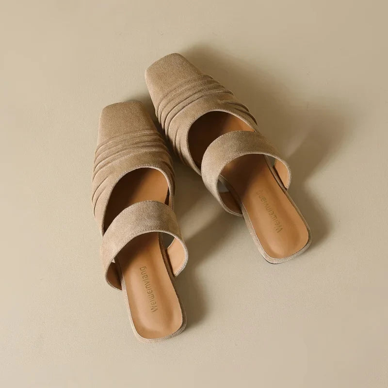 Women's Square Toe Mule Sandals