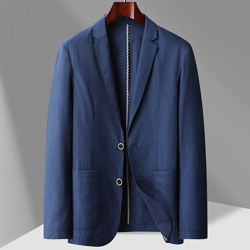 Mens Linen Blazer Marino Meadow