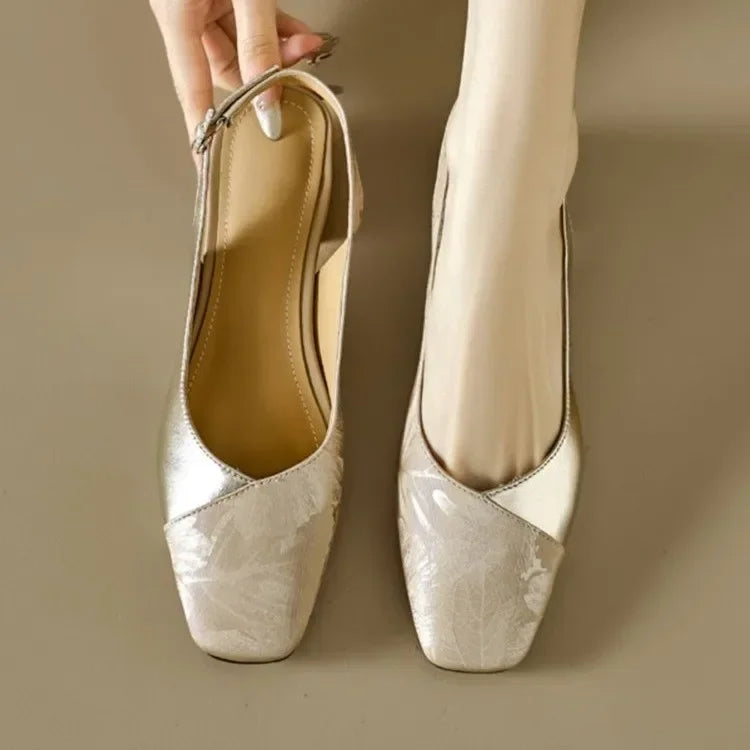 Comfortable Low Heel Sling Pump