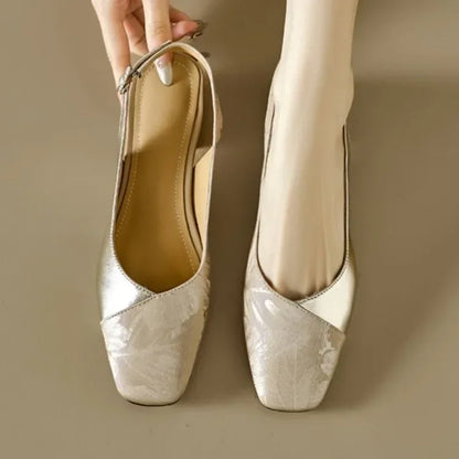 Comfortable Low Heel Sling Pump