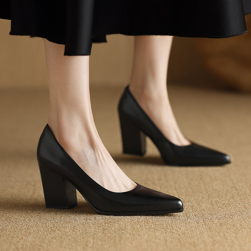 Elegant Women's High Heel Pumps Pointed Toe Office Shoes