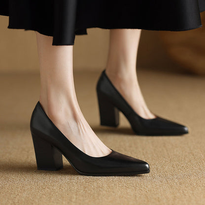 Elegant Women's High Heel Pumps Pointed Toe Office Shoes
