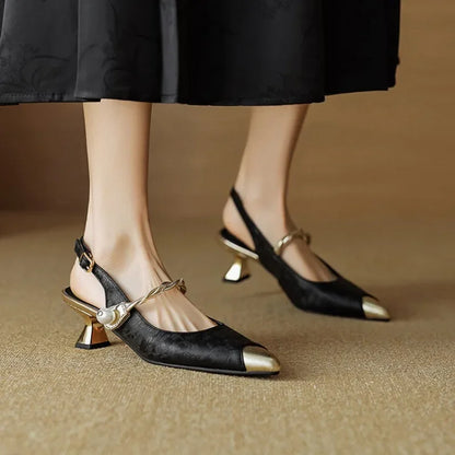 Elegant Low Heel Pointed Toe Women's Pumps