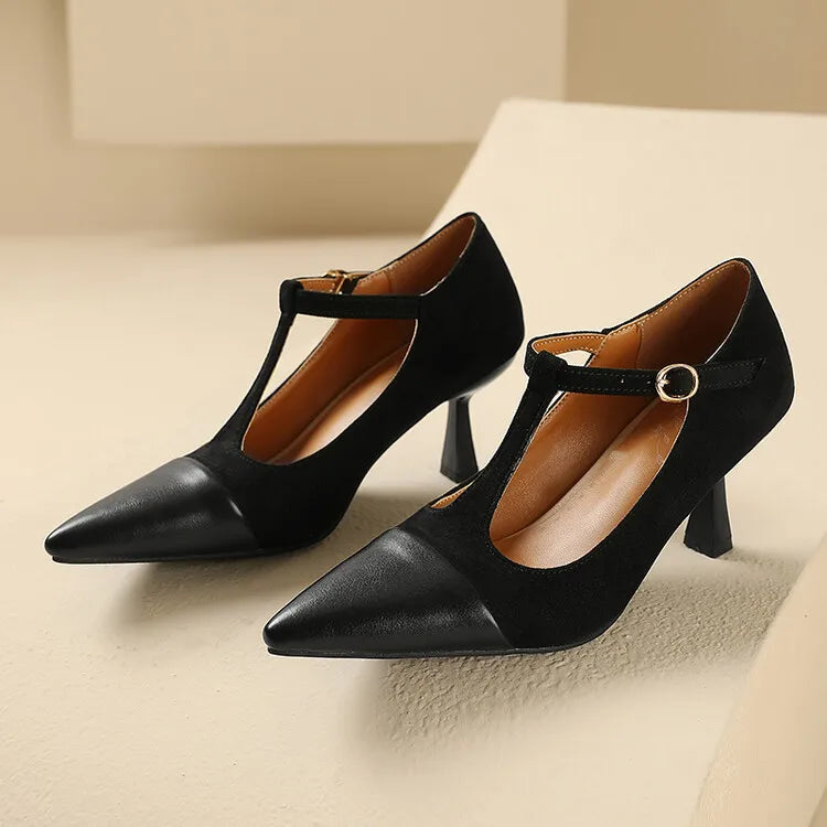 Elegant High Heel Leather Shoes