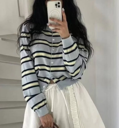 Portella Women's Striped Knit Cardigan