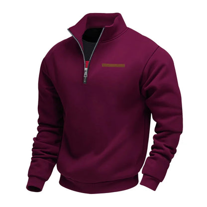Men's Quarter Zip Sweatshirt Stand Collar